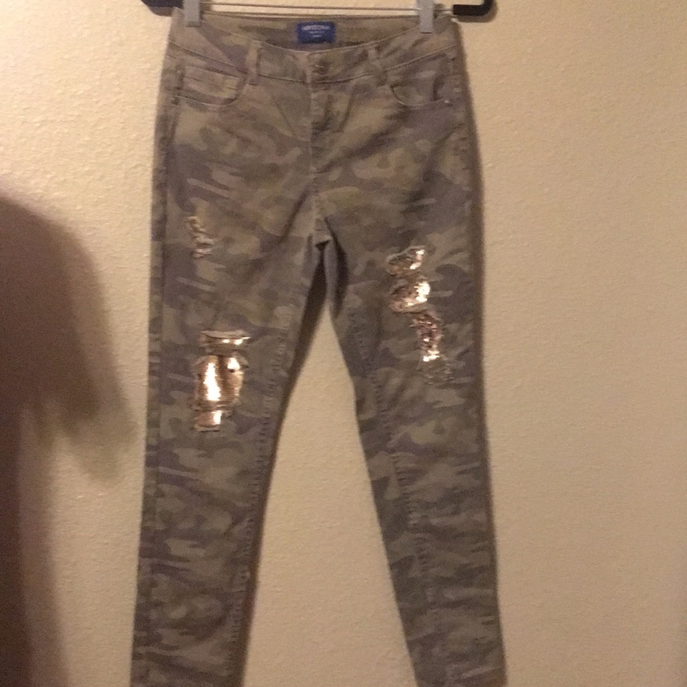 Camo Sequin Kids Pants